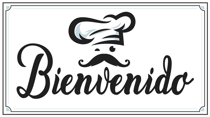 Alfombra vinílica cocina frase bienvenido - TenVinilo