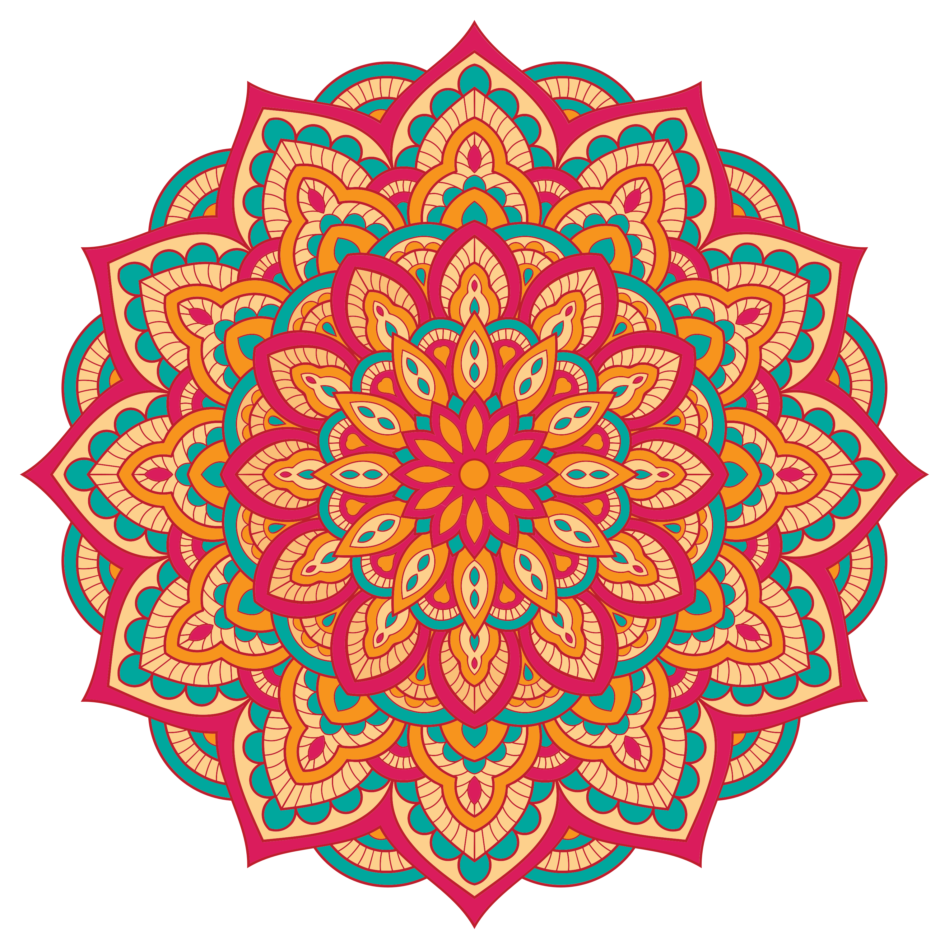 Alfombra vinílica mandala de colores - TenVinilo