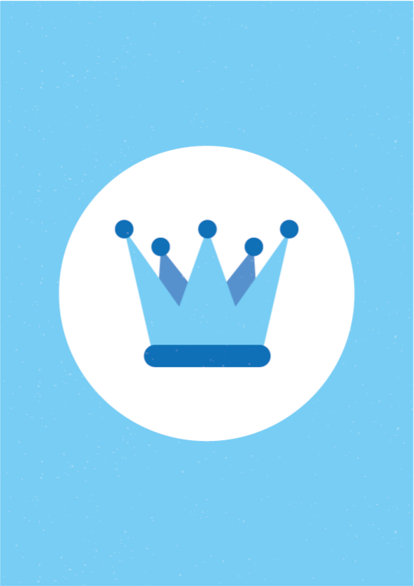 Alfombra vinílica bebé corona azul - TenVinilo