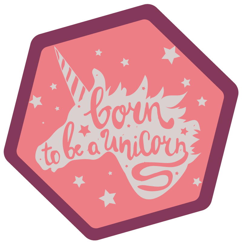 Alfombra vinílica bebé unicornio nacido - TenVinilo