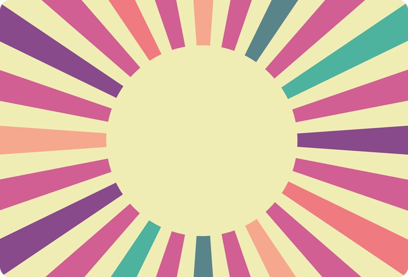 Alfombra vinílica vintage Sol geométrico de los 70 - TenVinilo