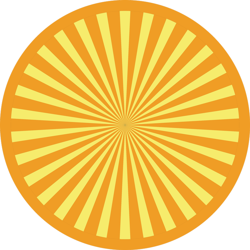 Alfombra vinílica rayas matriz circular de rayos de sol - TenVinilo