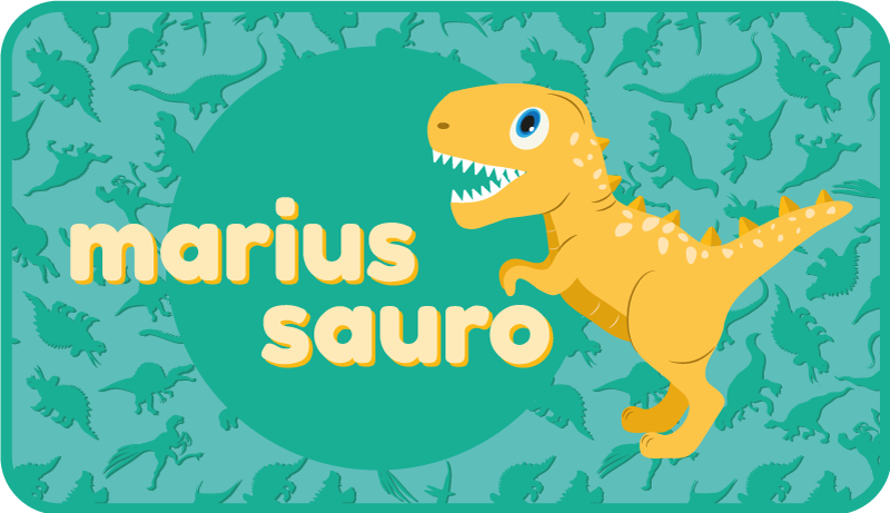 Alfombra vinílica infantil dinosaurio personalizado - TenVinilo