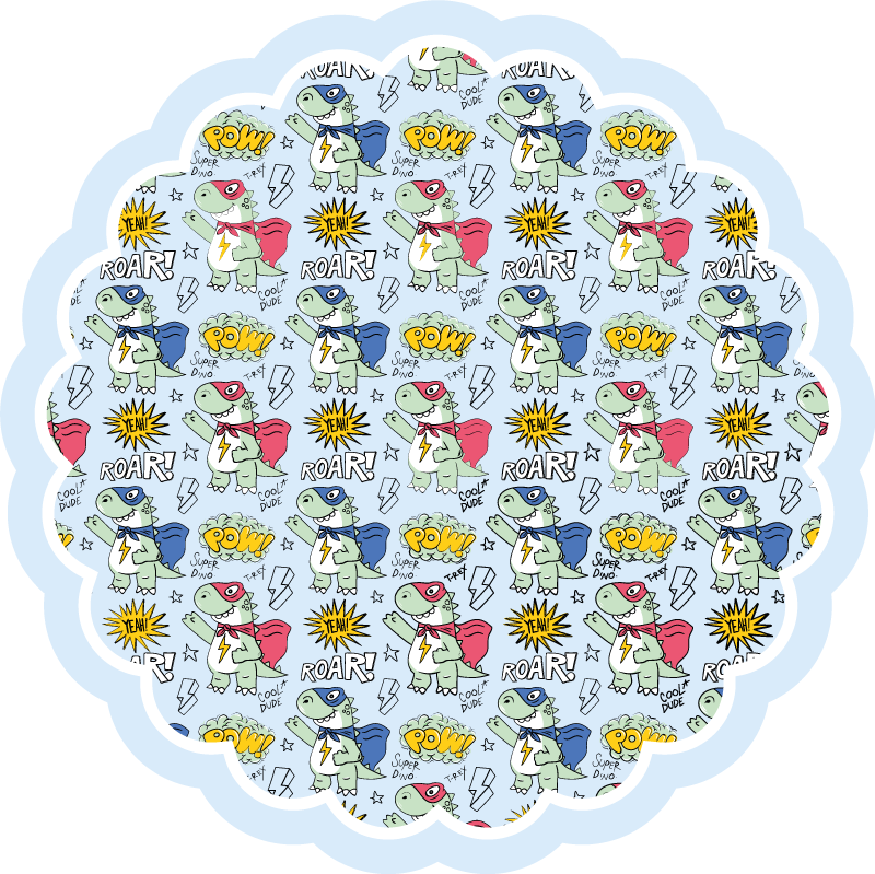 Aflombra vinílica animales Patrón de super dinosaurio - TenVinilo