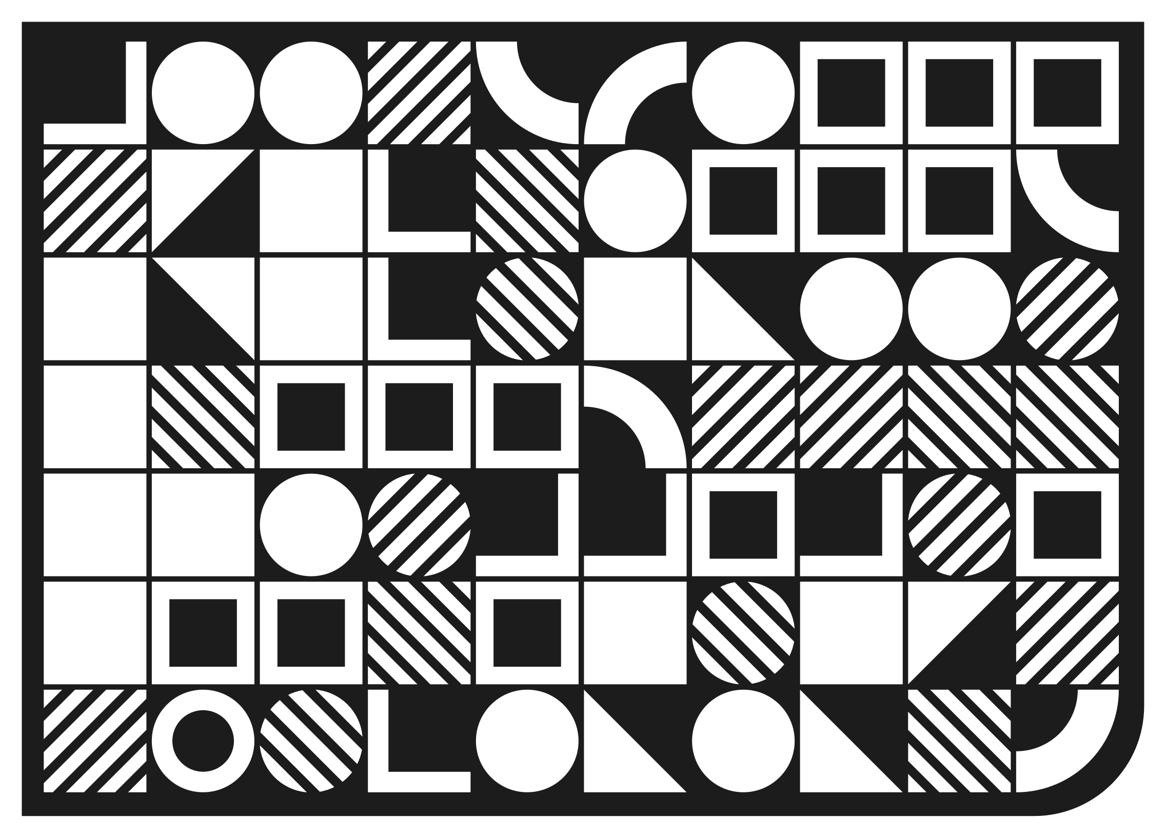 Alfombra vinílica geométrica balance de formas - TenVinilo