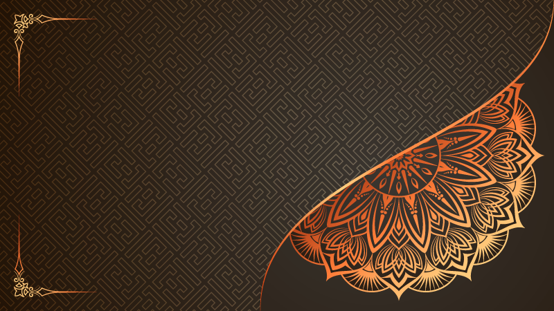 Alfombra vinílica despacho Mandala dorado - TenVinilo