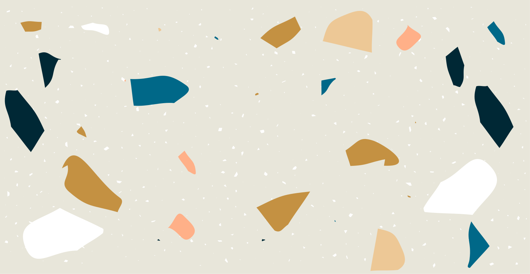 Alfombra vinílica geométrica salpicadura de terrazo - TenVinilo