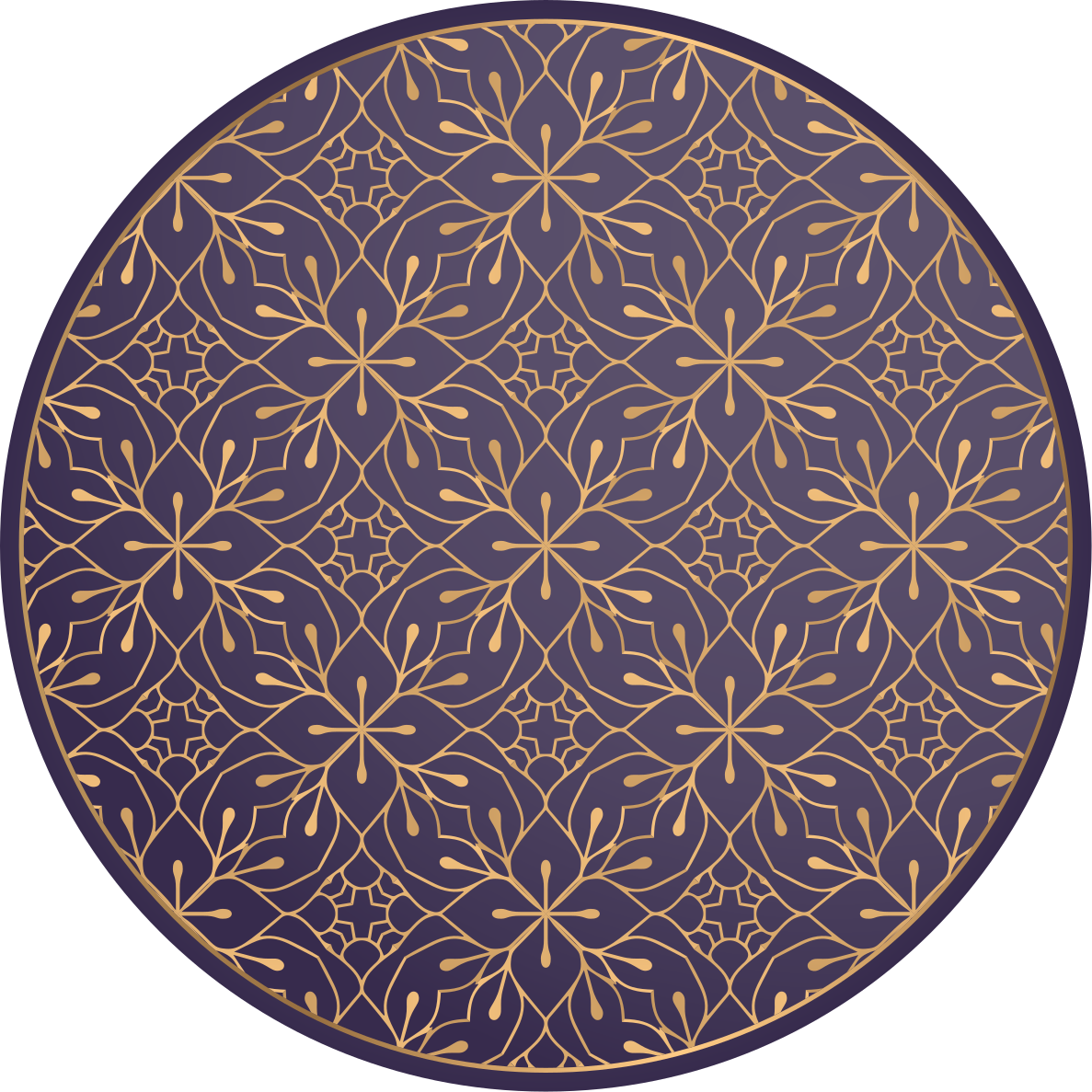 Alfombra vinílica mandala mandala floral elegancia - TenVinilo