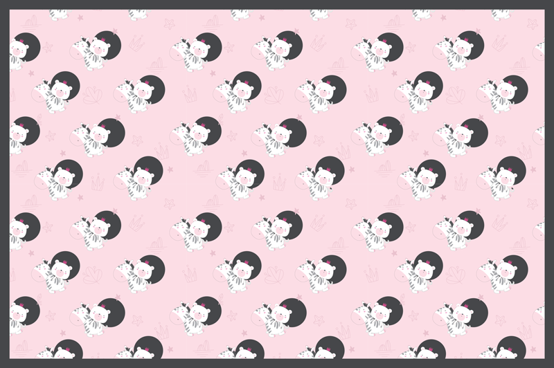 Alfombra vinílica infantil gráfico de bailarina juguetona - TenVinilo