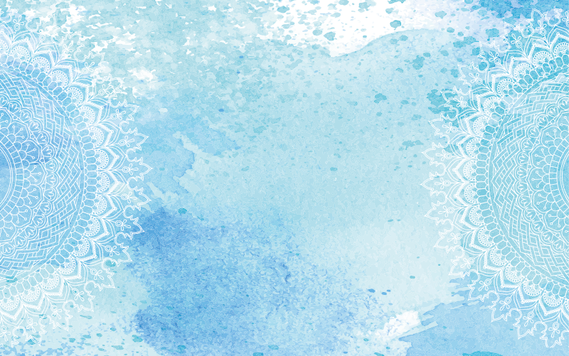 Alfombra vinílica mandala azul acuarela - TenVinilo