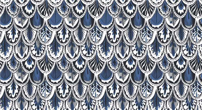 Alfombra vinílica hidráulica patrón de cola de pavo real - TenVinilo