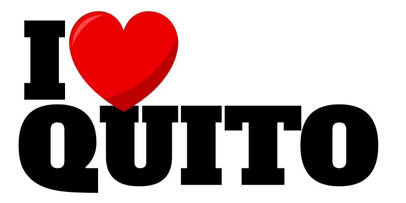 Alfombra vinílica frase I love Quito - TenVinilo