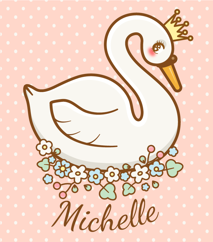 Alfombra vinílica personalizable paisaje de cisnes - TenVinilo