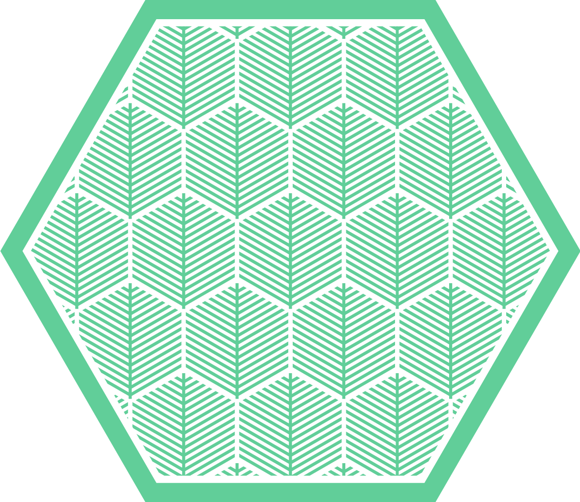 Alfombra vinílica floral azul forma hexagonal - TenVinilo