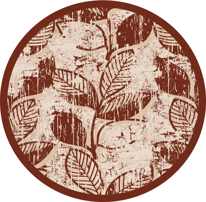 Alfombra vinílica naturaleza patrones de hojas elegantes - TenVinilo