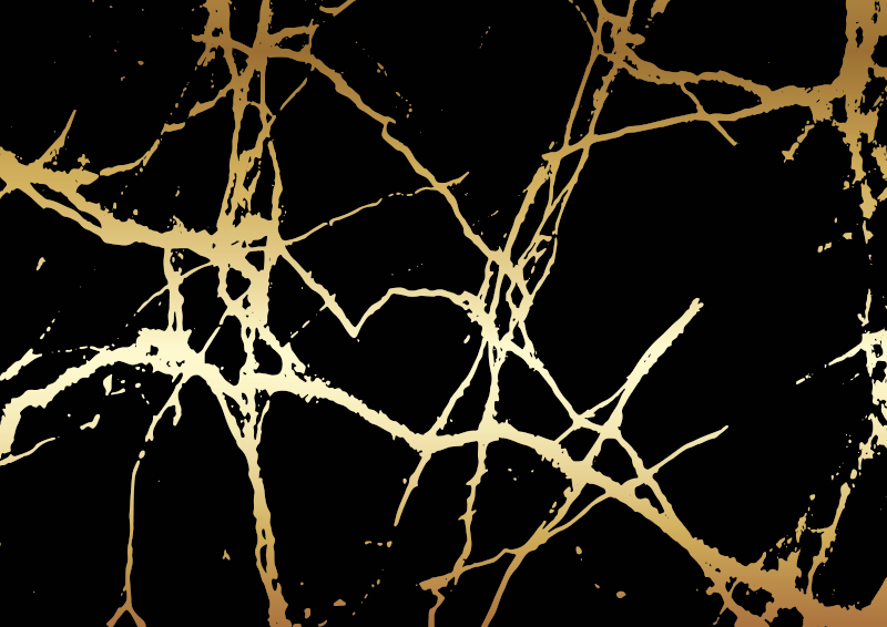 Alfombra vinílica imitación mármol elegantes rayas doradas - TenVinilo