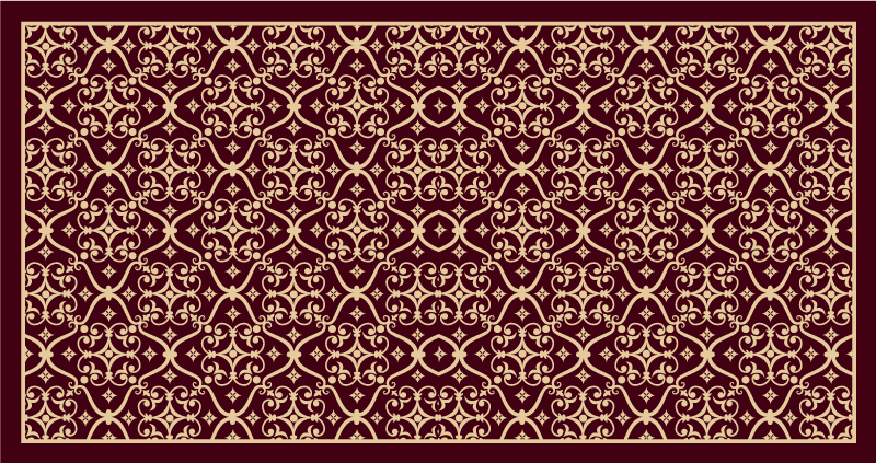 Alfombra vinílica vintage patrón vintage elegante - TenVinilo