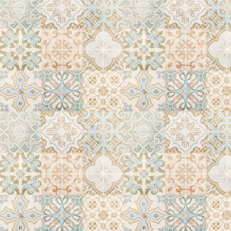 Alfombra hidráulica estilo hispana vintage - TenVinilo