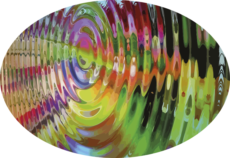 Alfombra vinílica imitación patrón de ondas de colores - TenVinilo