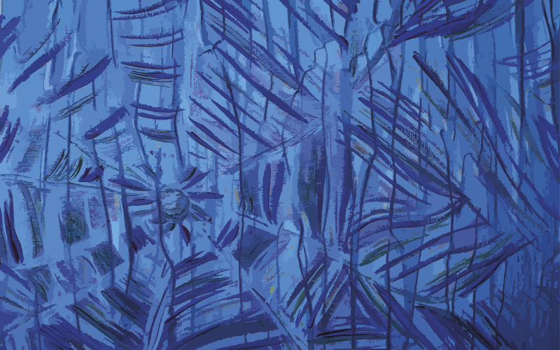 Alfombra vinílica naturaleza estampado exótico de follaje - TenVinilo