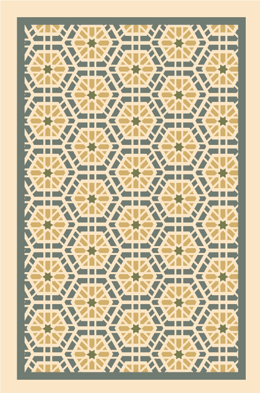 Alfombra vinílica dormitorio diseño geométrico - TenVinilo