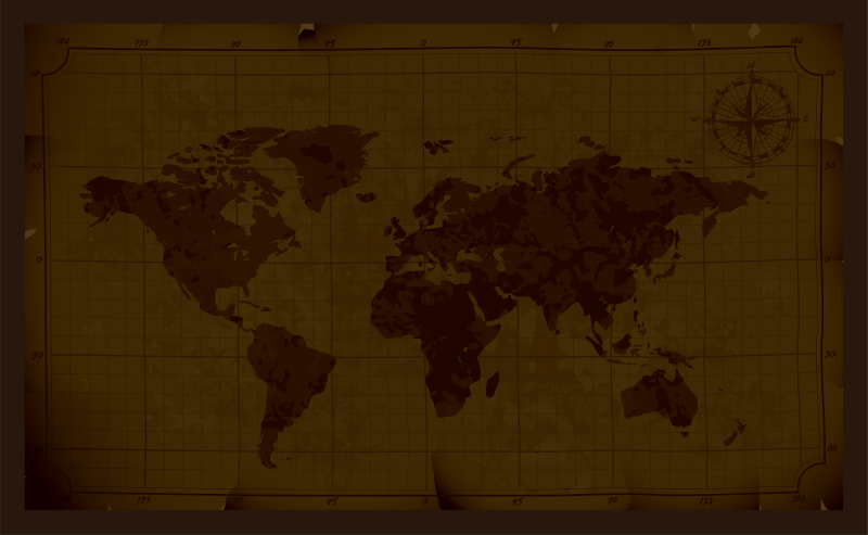 Alfombra de vinilo mapamundi Efecto piedra vintage - TenVinilo