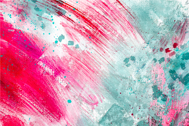 Alfombra vinílica infantil salpicadura rosa abstracta - TenVinilo