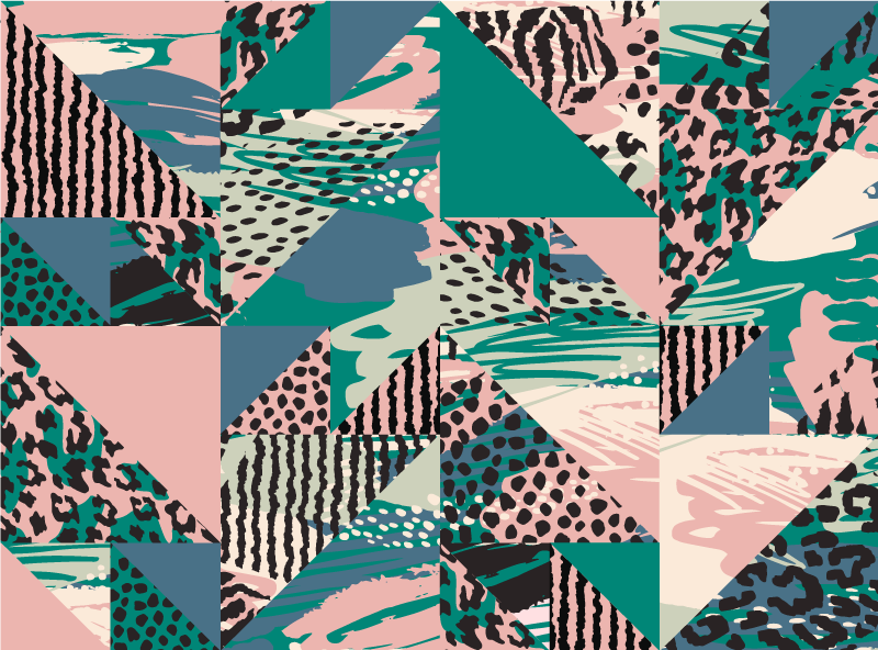 Alfombra vinílica textura abstracciones geométricas en capas - TenVinilo