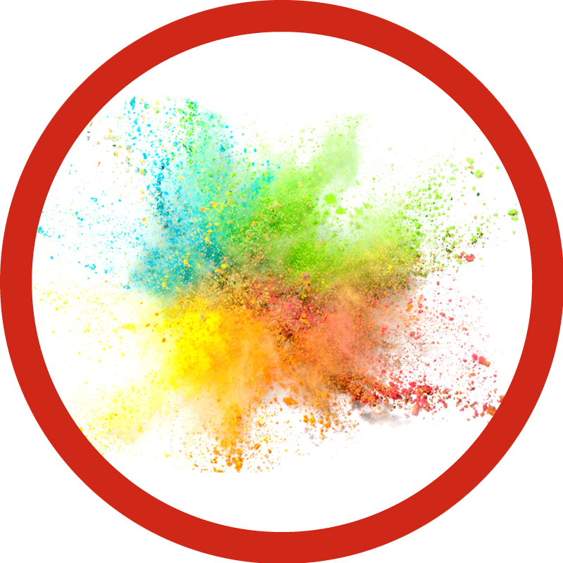 Alfombra vinílica dormitorio efecto de explosión de colores - TenVinilo