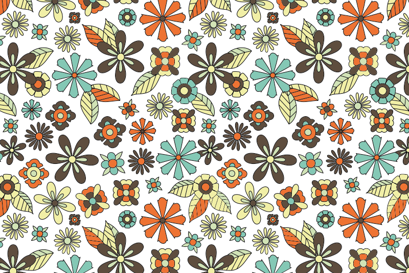 Alfombra vinílica vintage diseño retro de los años 70 - TenVinilo