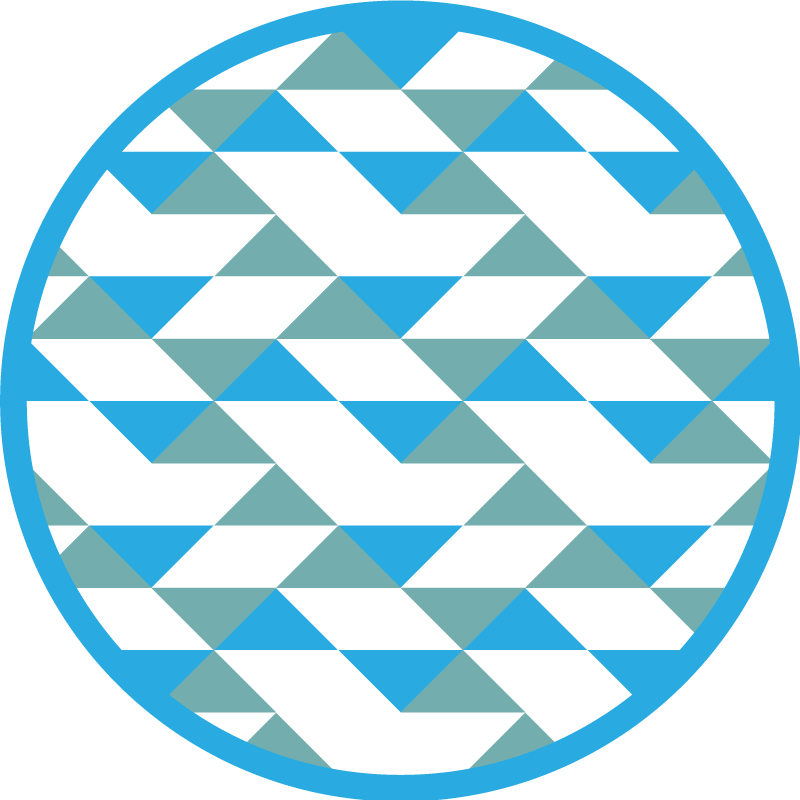 Alfombra de vinilo de azulejo triángulos azules - TenVinilo