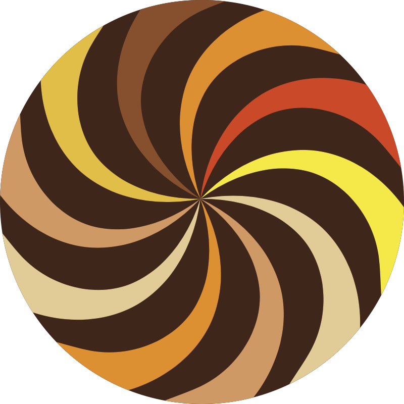 Alfombra vinílica rayas explosión de color en espiral - TenVinilo