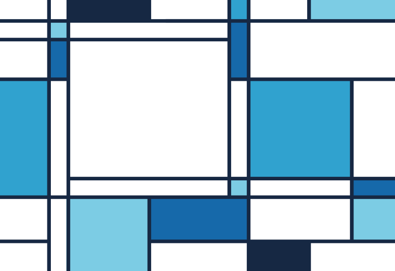 Alfombra vinílica nórdica Cuadrados azules de estilo nórdico - TenVinilo