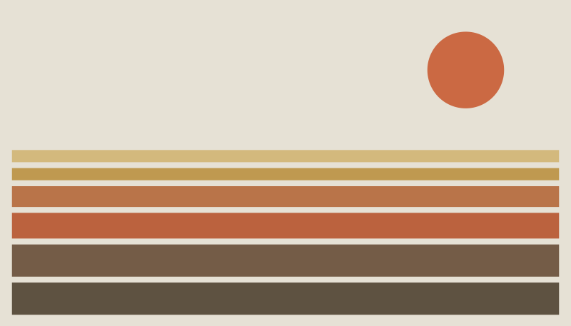 Alfombra vinílica dormitorio patrón rayas atardecer - TenVinilo