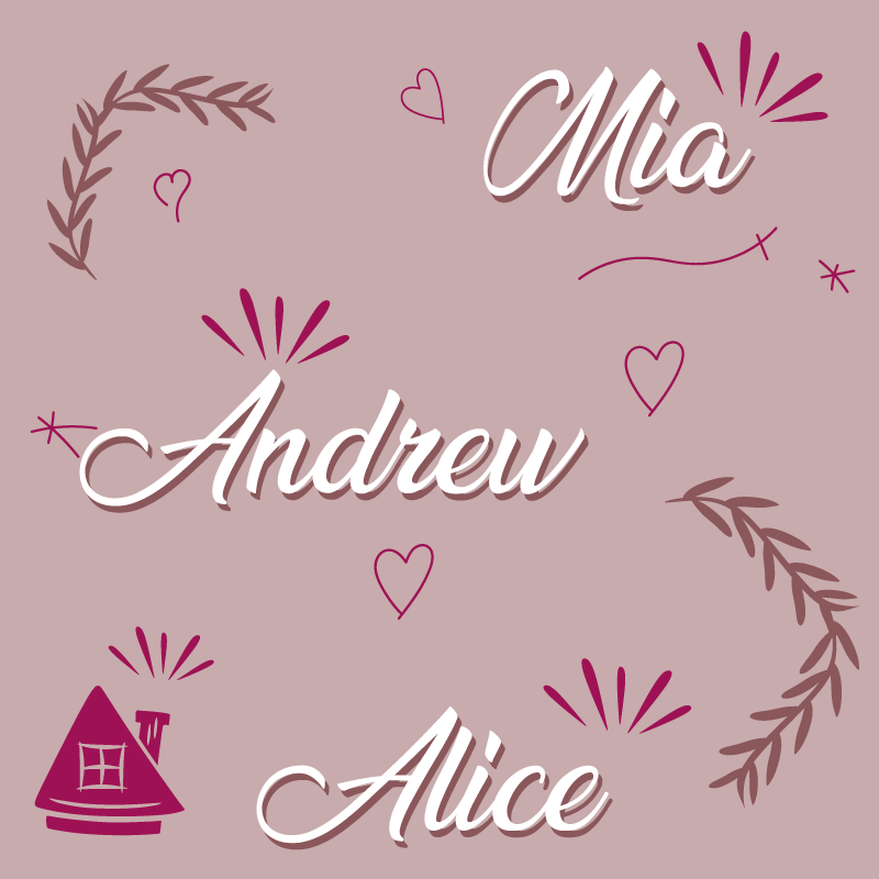 Alfombra vinílica recibidor miembros de la familia - TenVinilo