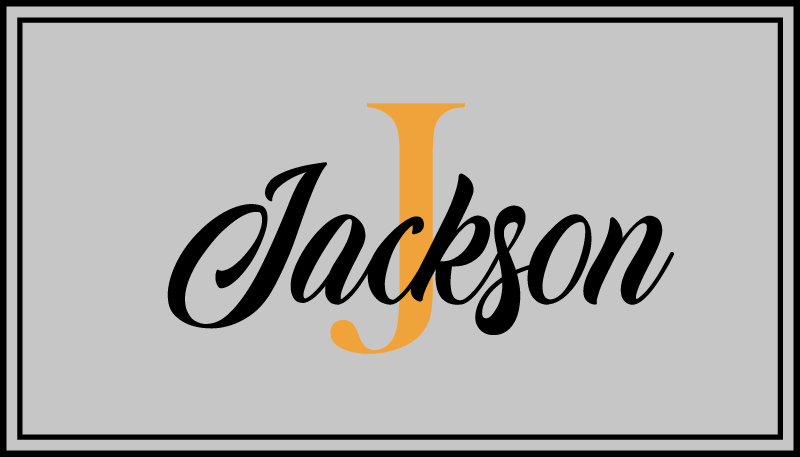 Alfombra vinílica con nombre e inicial de lujo  - TenVinilo