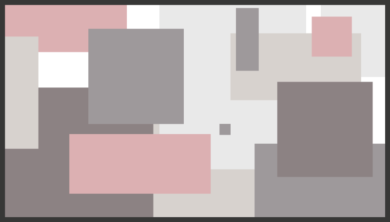 Alfombra vinílica salón composición cuadrada abstracta - TenVinilo