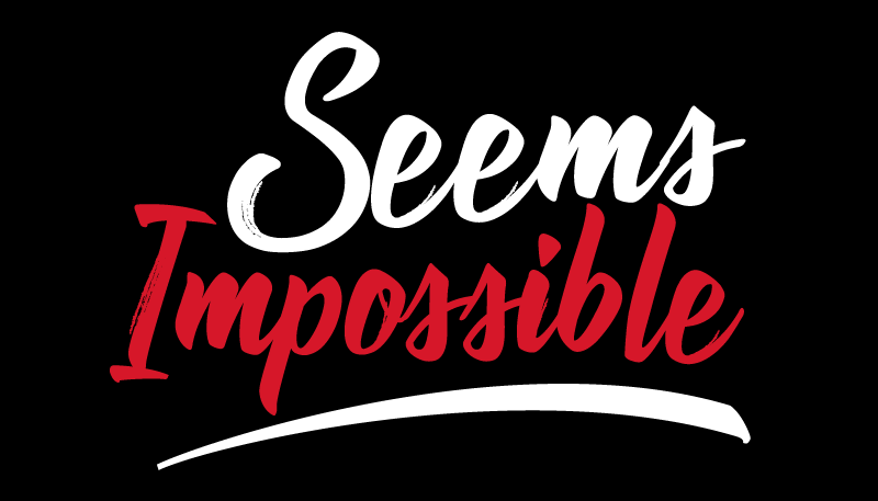 Alfombra vinílica con frase Parece imposible - TenVinilo