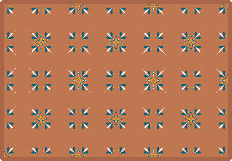 Alfombras de vinilo de azulejos Baldosas de terracota con patrón  - TenVinilo