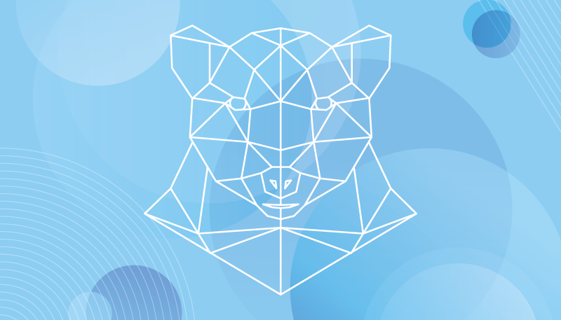 Alfombra vinílica nórdica Oso contorno en luces de flash - TenVinilo