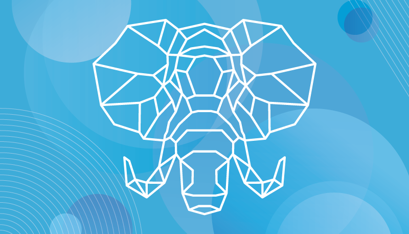 Alfombra vinílica de animales cara de elefante azul - TenVinilo