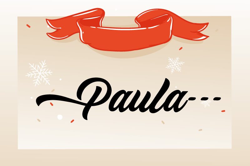 Alfombra vinílica con nombre Dibujado en la nieve - TenVinilo