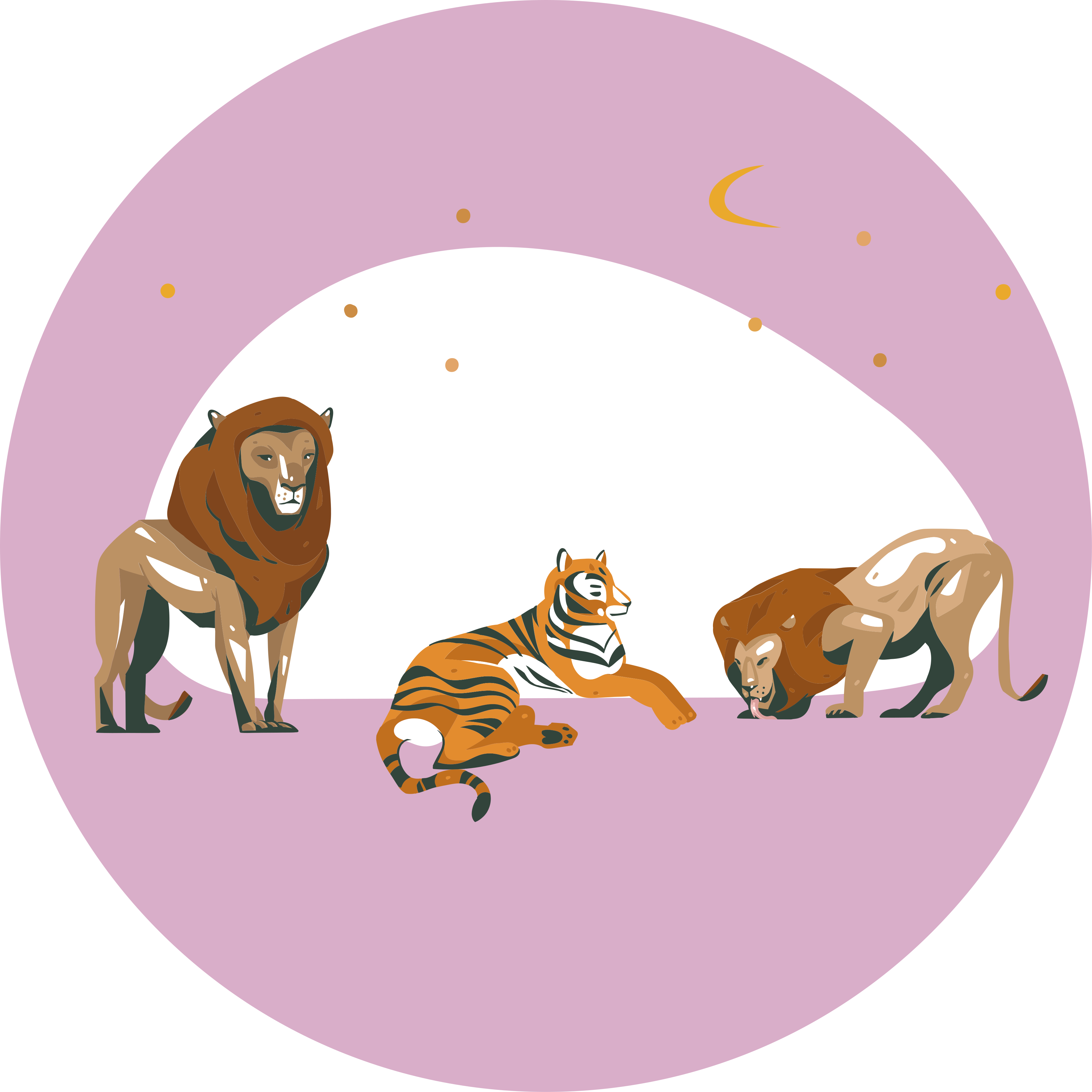 Alfombra vinílica de animales fauna salvaje de safari - TenVinilo