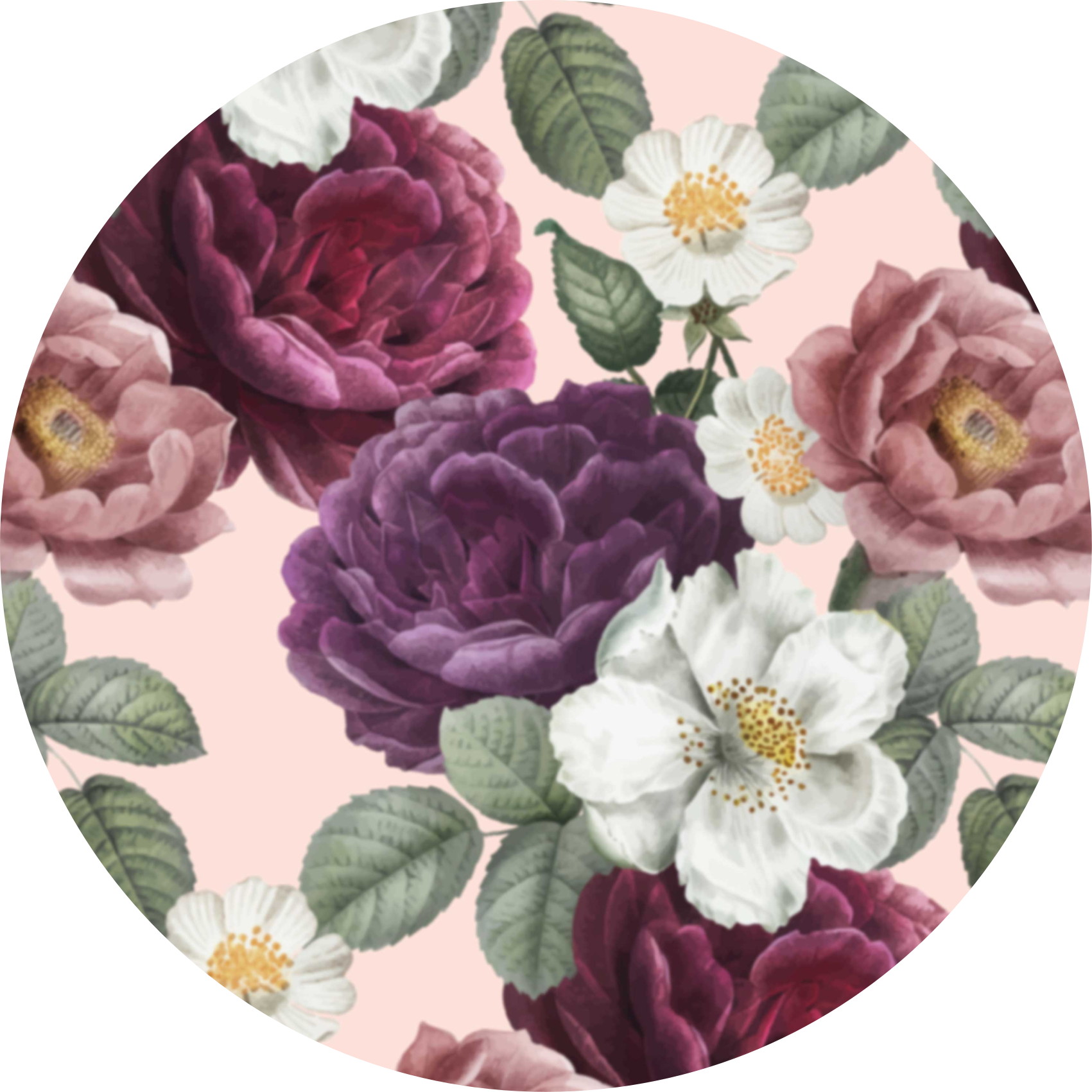 Alfombra vinílica flores arreglo floral elegante - TenVinilo