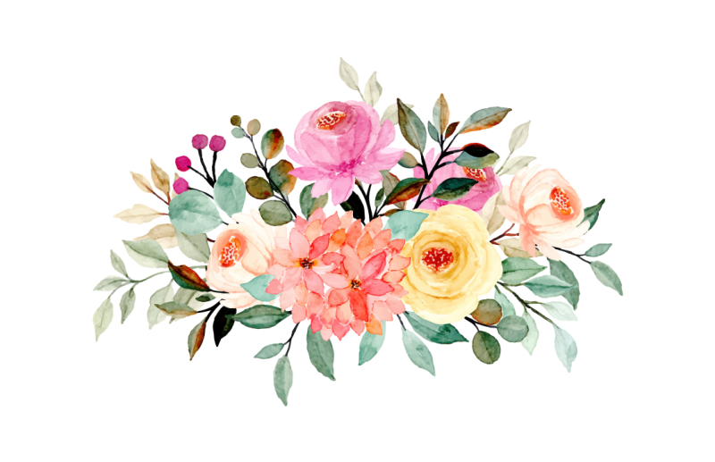 Alfombra vinilo pasillo Flores dibujadas con pintura - TenVinilo