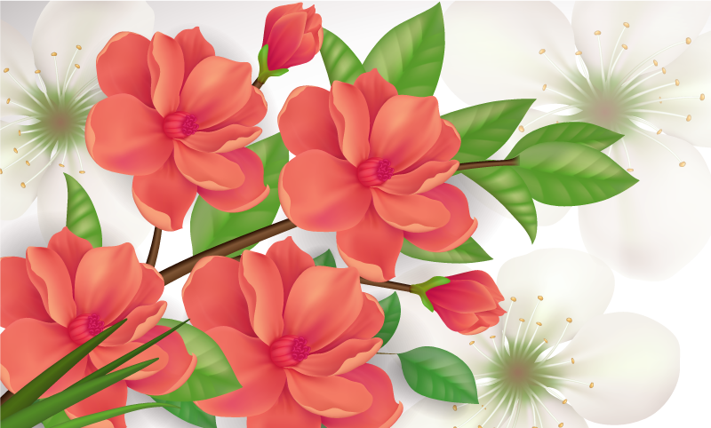 Alfombra vinílica flores arreglo de flores colorido - TenVinilo