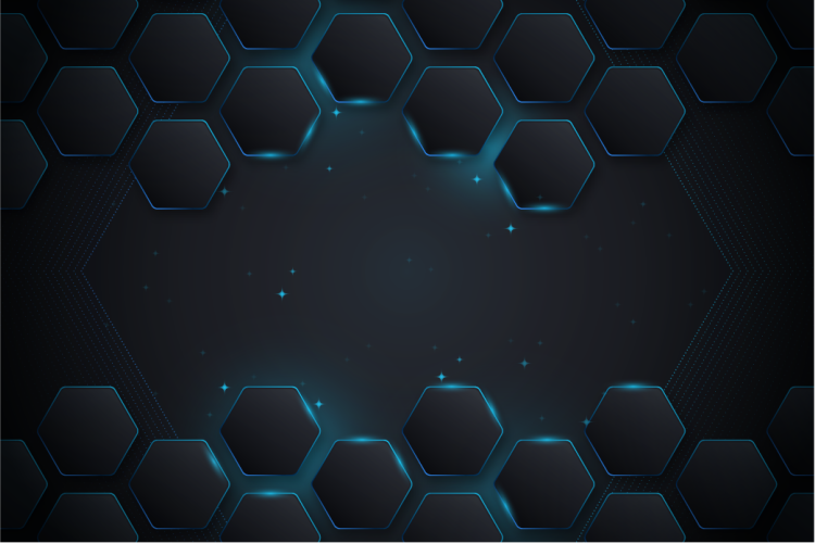 Alfombra vinílica geométrica diseño hexagonal azul - TenVinilo