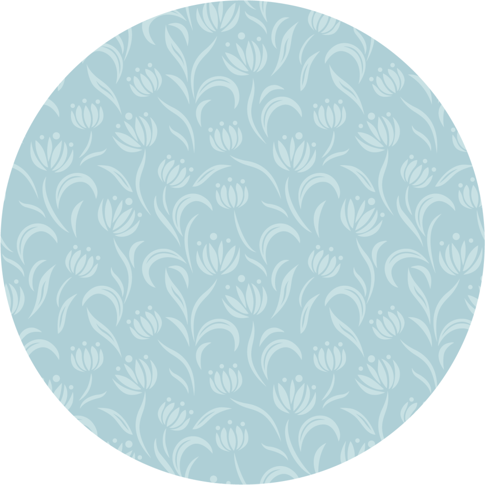 Alfombra vinílica flores patrón azul suave - TenVinilo