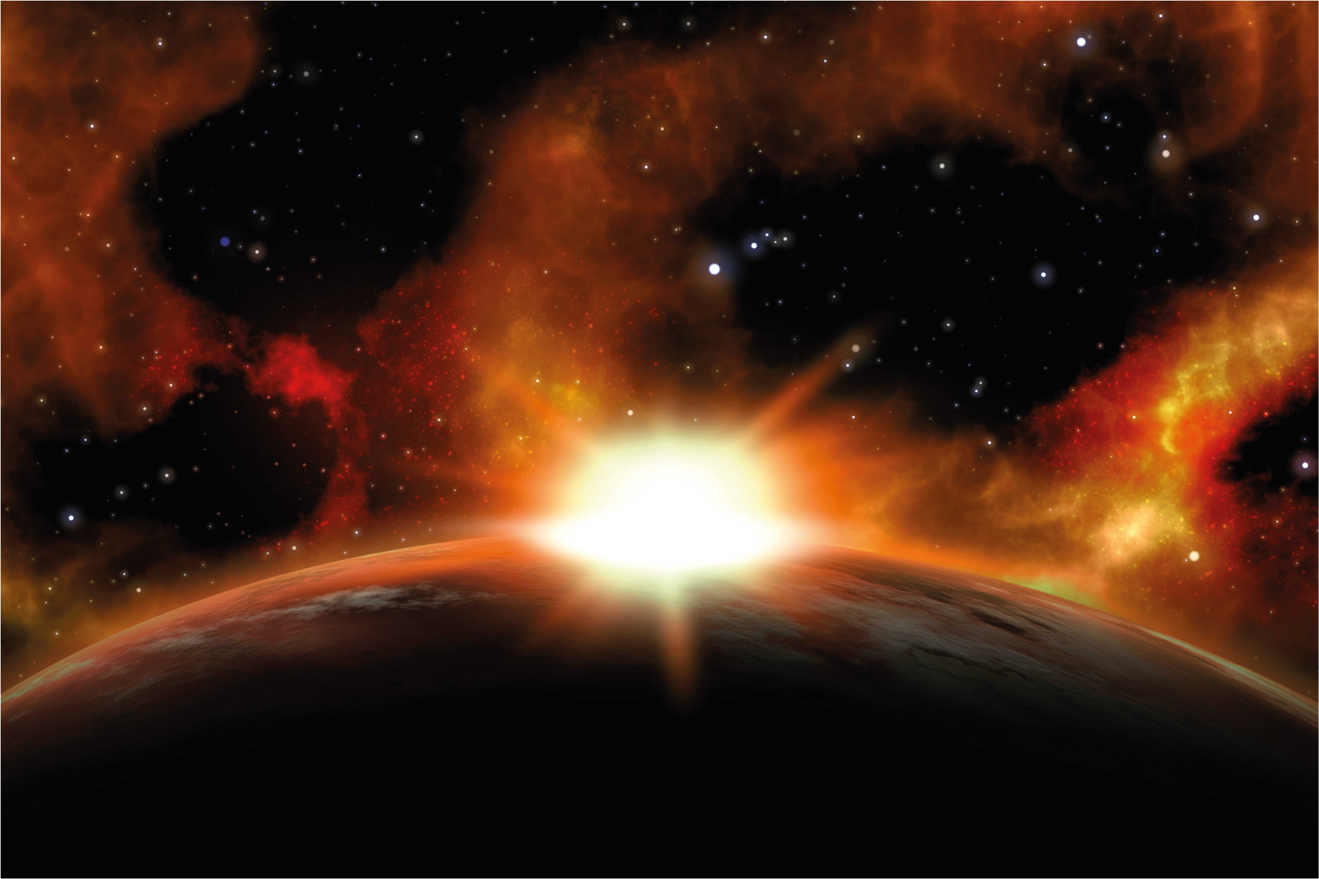 Alfombra vinílica estrellas resplandor de amanecer celestial - TenVinilo