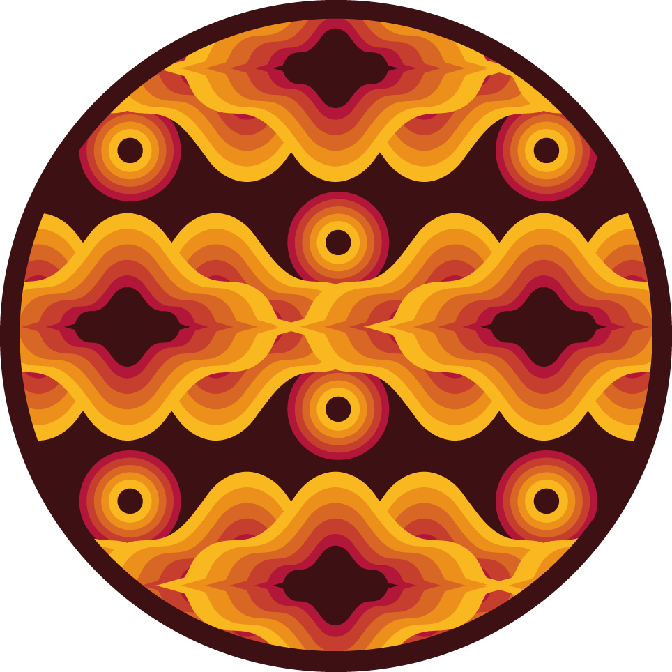 Alfombra vinílica mosaico motivo espiral vintage - TenVinilo